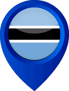 Fahnen Afrika Botswana Standort-Pin 