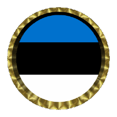 Fahnen Europa Estland Rund - Ringe 
