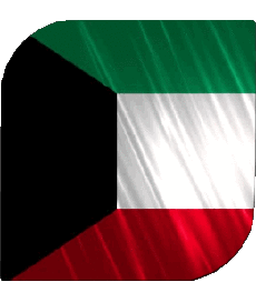 Drapeaux Asie Koweït Carré 