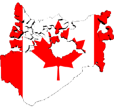 Drapeaux Amériques Canada Carte 