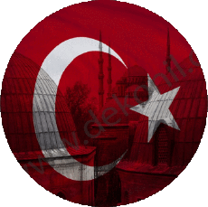 Fahnen Asien Türkei Runde 