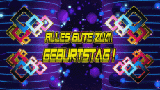 Messages German Alles Gute zum Geburtstag Zusammenfassung - geometrisch Animated Background 003 