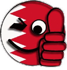 Fahnen Asien Bahrain Smiley - OK 