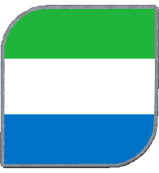 Drapeaux Afrique Sierra Léone Carré 
