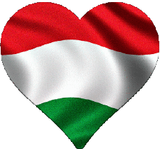 Drapeaux Europe Hongrie Coeur 