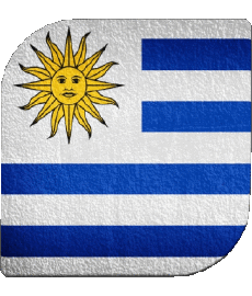 Bandiere America Uruguay Quadrato 