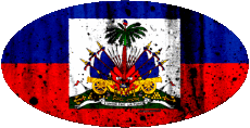 Drapeaux Amériques Haïti Ovale 