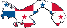 Flags America Panama Map 