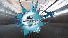 Nachrichten Französisch Bon Voyage Animierter Hintergrund 003 