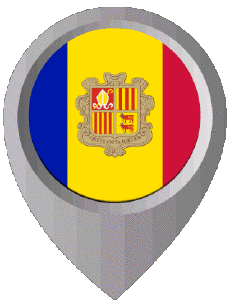 Banderas Europa Andorra Marcador de ubicación 