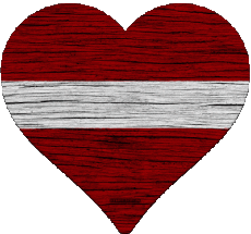 Drapeaux Europe Lettonie Coeur 
