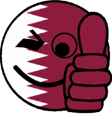 Banderas Asia Katar Smiley - OK 