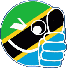 Fahnen Afrika Tansania Smiley - OK 