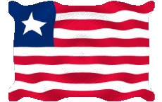 Drapeaux Afrique Libéria Ondulation 