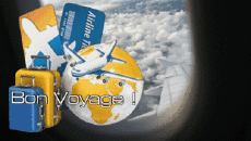 Nachrichten Französisch Bon Voyage Animierter Hintergrund 002 