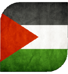 Bandiere Asia Palestina Quadrato 