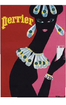 Humor -  Fun ART Retro posters - Brands Perrier 