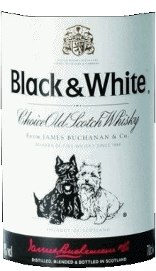 Drinks Whiskey Black and White 