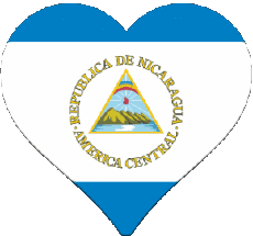 Fahnen Amerika Nicaragua Herz 