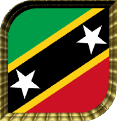 Flags America Saint Kitts and Nevis Square 