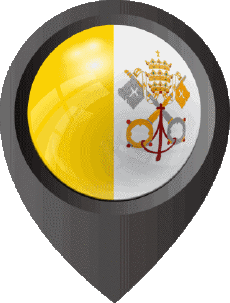 Flags Europe Vatican Location Pin 