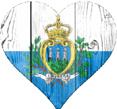 Banderas Europa San Marino Corazón 