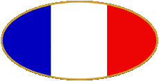 Fahnen Frankreich National Oval 