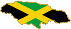 Banderas América Jamaica Mapa 