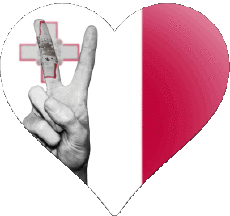 Bandiere Europa Malta Cuore 
