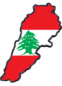 Drapeaux Asie Liban Carte 