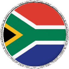 Fahnen Afrika Südafrika Rund - Ringe 