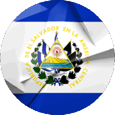 Fahnen Amerika Salvador Runde 