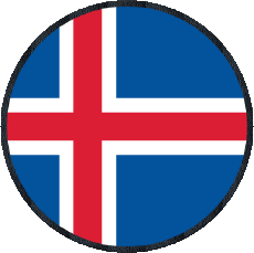 Flags Europe Iceland Round 