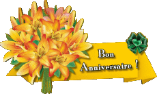 Messagi Francese Bon Anniversaire Floral 008 