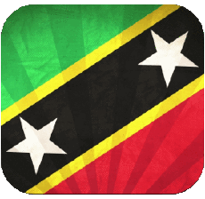 Bandiere America Saint Kitts e Nevis Quadrato 2 