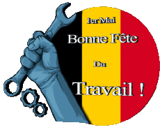 Nachrichten Französisch 1er Mai Bonne Fête du Travail - Belgique 
