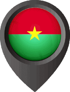 Banderas África Burkina Faso Marcador de ubicación 