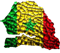 Flags Africa Senegal Map 