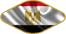 Drapeaux Afrique Egypte Ovale 02 