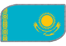 Fahnen Asien Kazakhstan Rechteck 