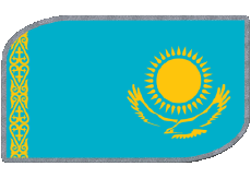 Flags Asia Kazakhstan Rectangle 