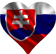 Flags Europe Slovakia Heart 