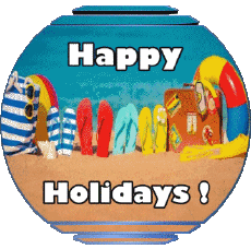 Messagi Inglese Happy Holidays Sfondo trasparente 02 