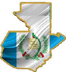 Bandiere America Guatemala Carta Geografica 