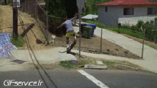 Humor -  Fun Sports Skateboard Free Style Fail 01 