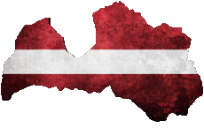 Flags Europe Latvia Map 