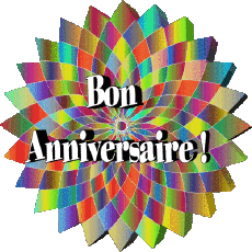 Nachrichten Französisch Bon Anniversaire Abstrait - Géométrique Transparenter Hintergrund 022 