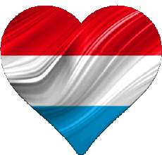 Flags Europe Luxembourg Heart 
