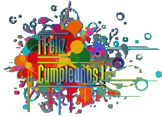 Nachrichten Spanisch Feliz Cumpleaños Abstracto - Geométrico Transparenter Hintergrund 008 