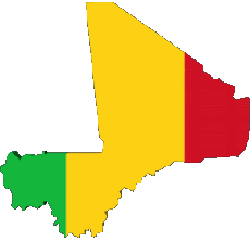 Banderas África Mali Mapa 